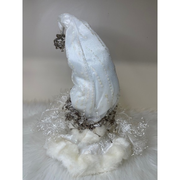 Vintage Dillard's Trimmings Porcelain Santa Head White Hanging Decor With Box - Picture 8 of 14